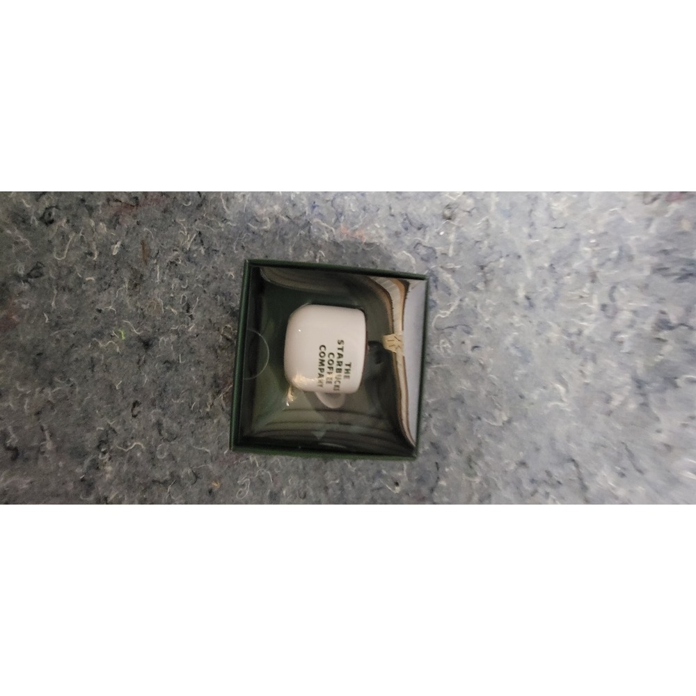Starbucks NEW 2025 Christmas Ceramic "For Here" Cup Ornament‎ in Green Box